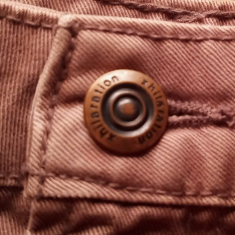 Vintage Xhilaration Women's Juniors XL Sz 15 Khaki Army Green Comfy Shorts - Picture 8 of 10